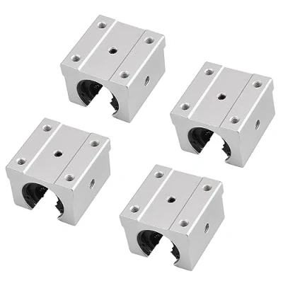 Abbildung von 4 Stücke Linearlager SBR16UU,16mm Aluminium Öffnen Linearkugellager Gleitblock für Linearschiene SBR16