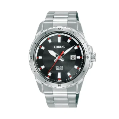 Abbildung von Lorus Herren Analog Quarz Uhr mit Edelstahl Armband RX367AX9