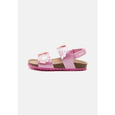 Abbildung von Geox Adriel GIRL Riemensandalette für Kinder, Größe: 29, Dark pink/light yellow Schuhe