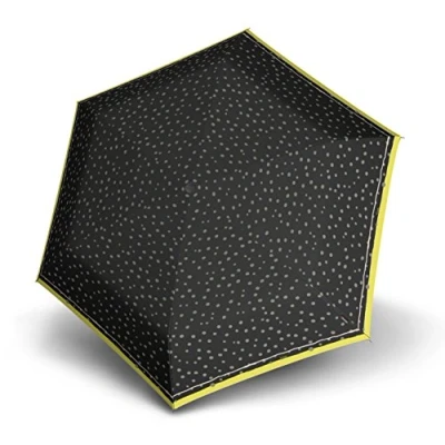 Abbildung von Knirps Regenschirm Mini Taschenschirm Travel klein leicht Flakes Black