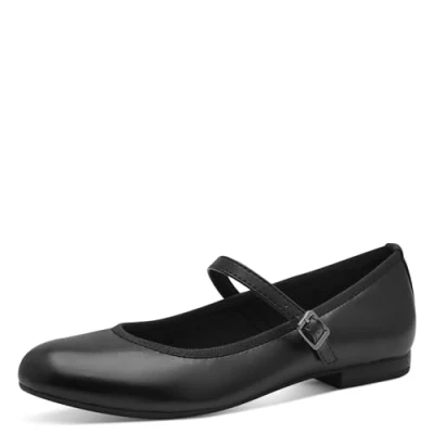 Abbildung von MARCO TOZZI Damen Ballerinas mit Riemchen Vegan, Schwarz (Black Nappa), 38 EU