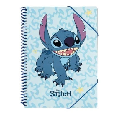 Abbildung von Grupo Erik Folien Ordner A4 Schmal Disney Stitch mit Dokumentenmappe 30 Hüllen Mappe Klarsichthüllen Offizieller Merch