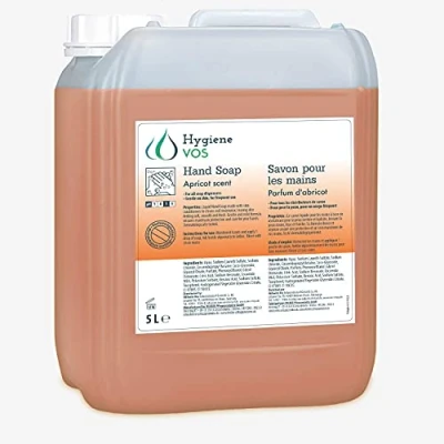 Abbildung von Hygiene VOS Cremeseife Apricot 5 Liter milde Waschlotion Seifencreme für alle gängigen Druckspendersysteme und Seifenspender