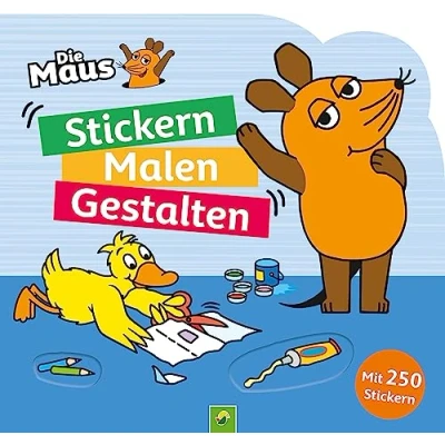 Abbildung von Die Maus Stickern, Malen, Gestalten: mit 250 Stickern.: Stickerbuch tollen Ausmalmotiven von Maus, Elefant und Ente. Für Kinder ab 4 Jahren. (Die Sendung der Maus)