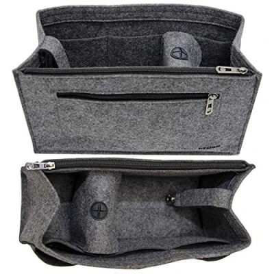 Abbildung von DuneDesign Handtaschen Organizer 30x12x17cm Filz Tasche Einsatz L Innentasche Grau