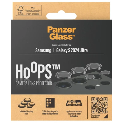 Abbildung von Samsung Galaxy S24 Ultra Panzerglas PanzerGlass Camera Protector Hoop Optic Rings Kameraprotektor für das