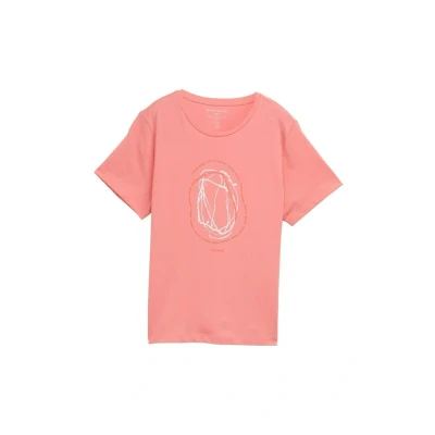 Abbildung von TOM Tailor Basic CREW NECK Tshirt print, Damen, Größe: XL, Rosewood pink