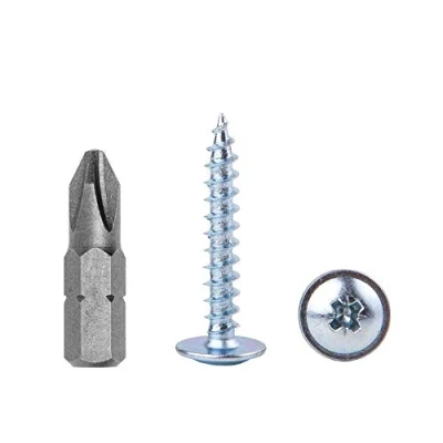 Abbildung von (100 Stück) Verzinkter Stahl 5,0 x 30 mm Holzschrauben Metallschrauben Modifizierter Halsspannkopf Selbstschneidend (100, mm)