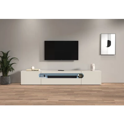 Abbildung von INOSIGN Lowboard »REAL TV Möbel, 240 cm breit, 40/60 hoch, Hochglanz oder matt« mit 2 abgerundeten Türen, 1 Klappe, die ein ovales offenes Fach bilden