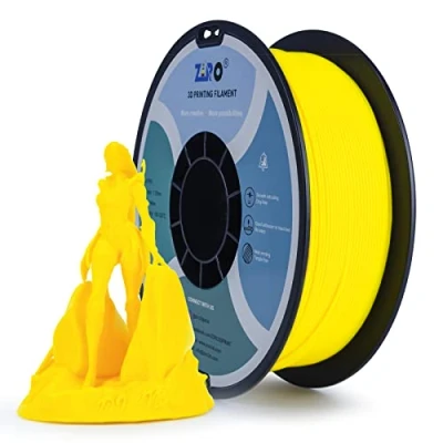 Abbildung von ZIRO PLA Filament 1.75mm, 3D Drucker Basic Color Series 1.75mm 1kg (2.2lbs), Maßgenauigkeit +/ 0.03mm, Gelb