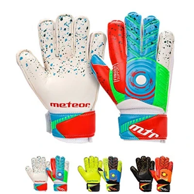 Abbildung von meteor Defence Fussball Torwarthandschuhe fur Kinder Spieler Handschuhe Heren fußball Damen tormann schutzt die Finger tormannhandschuhe Jungen Torwart Catch