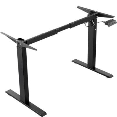 Abbildung von VEVOR Schreibtisch Gestell, verstellbare Höhe 70 117 cm und Länge 90 135 cm, elektrisches Tischgestell, ergonomische DIY Arbeitsplatzbasis für Zuhause das Büro (nur schwarzer Rahmen)