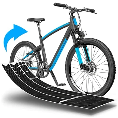 Abbildung von uProtect Fahrrad Rahmenschutz Lackschutzfolie für Mountainbike, BMX, Rennrad, Trekkingrad etc. 21 teiliges Rahmen Set gegen Steinschlag Carbon Optik &amp; selbstklebend