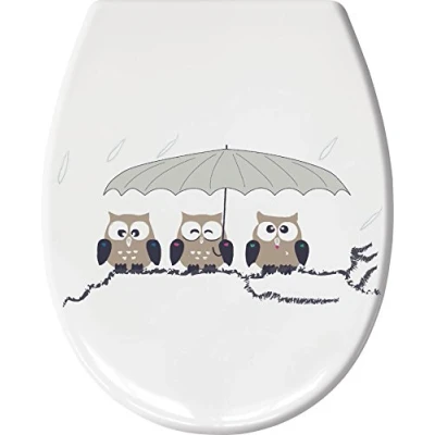 Abbildung von Kleine Wolke Eulen WC Sitz, Taupe, 37x 45 cm