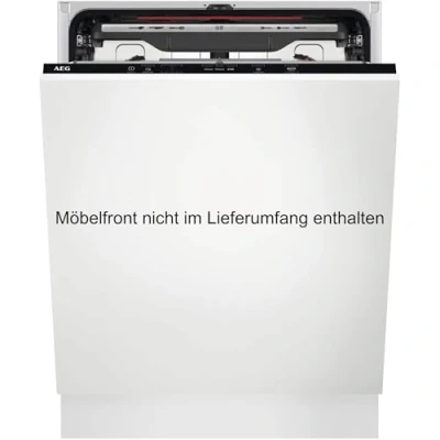 Abbildung von AEG Vollintegrierter Geschirrspüler 60 cm, Spülmaschine Serie 5000: AirDry Kein Nachtrocknen, Energieklasse B, Besteckschublade, personalisierte Zeit Steuerung, 44 dB, Wasserstopp, 14 MG, FSE7572AP