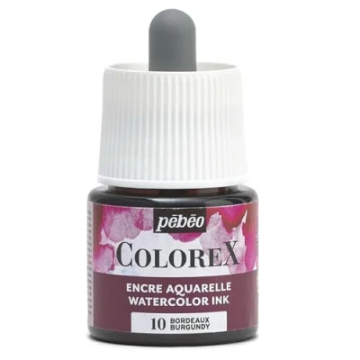 Abbildung von Pébéo Colorex Tinte 45 ML Bordeaux Aquarell mit samtigem Finish Zeichentusche Multi Tool Alle Medien