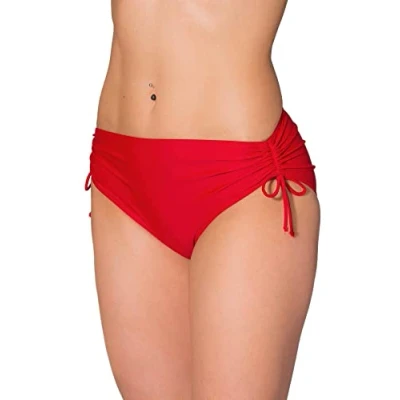 Abbildung von Aquarti Damen Bikinihose mit Raffung und Schnüren, Farbe: Graphit, Größe: 40