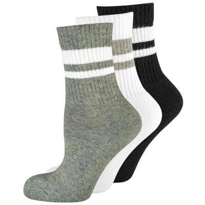 Abbildung von NUR DIE 3PACK Sport Socken, Damen, Größe: 35 38, Weiß grau schwarz
