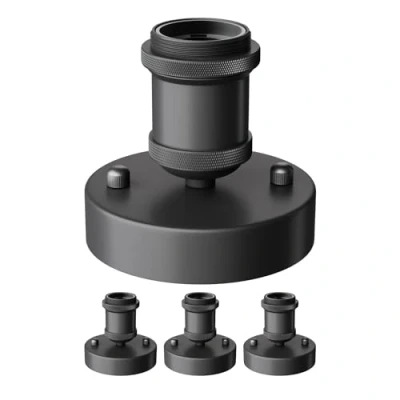 Abbildung von ledscom.de 4 Stück Deckenleuchte/Lampenfassung RETRA, schwarz matt, 1x E27 max. 60W