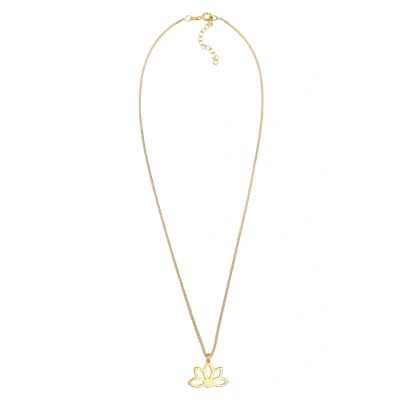 Abbildung von Elli Lotus Flower Halskette goldcoloured, Damen, Größe: 40, Gold coloured