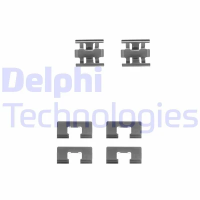 Abbildung von DELPHI LX0196 Zubehörsatz, Scheibenbremsbelag HONDA: CRX 2, 3, CIVIC 6 Hatchback