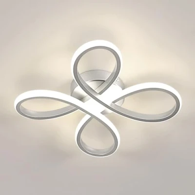 Abbildung von Comely LED Deckenleuchte, 30W 30cm Modern Deckenlampe Deckenbeleuchtung für Wohnzimmer Schlafzimmer Esszimmer, Neutrales Licht 4500K, Silber