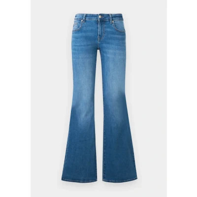 Abbildung von ONLY Onltiger LW WIDE MB Flared DNM PIM Stoffhose, Damen, Größe: 27x32, Medium blue denim