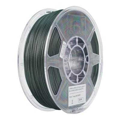 Abbildung von eSUN PETG Filament 1.75mm, CF Carbonfaser gefülltes Filament, 1KG Spule (2.2 LBS) 3D Druck Materialien für FDM Drucker, Dunkelgrün