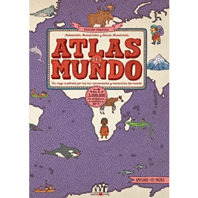 Abbildung von atlas del mundo. Edición Púrpura: ¡El mundo ahora es más grande! (Libros para los que aman libros)