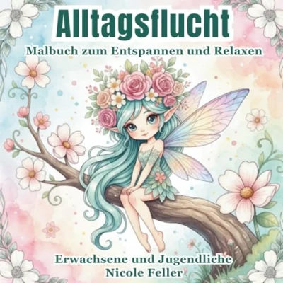 Abbildung von Alltagsflucht Malbuch zum Entspannen und Relaxen: für Erwachsene Fantasie Relaxen Achtsamkeit Aquarell Stil Mandala