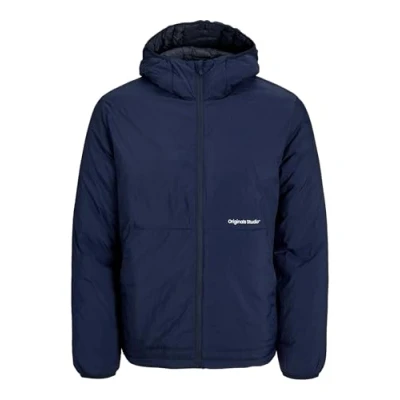 Abbildung von JACK &amp; JONES Herren Shell Jacke JORVESTERBRO Insulated Hood Jacket SN 12252917,Navy Blazer,L