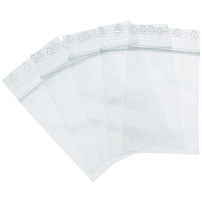 Abbildung von Druckverschlussbeutel 100 x Zip Druckverschluss Beutel 40x60 mm 5uq, klar, 1 Pack