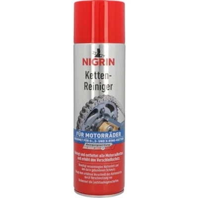 Abbildung von NIGRIN Kettenreiniger, 500 ml Sprühdose, Kettenspray für Motorrad, reinigt und entfettet Motorradketten