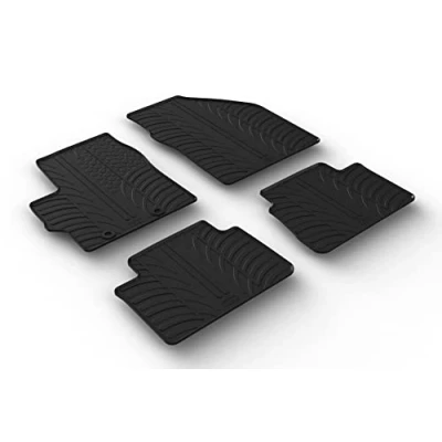 Abbildung von Gledring 0698 Fußmattensatz Gummi vorne und hinten 4 schwarz 750mm 550mm TOYOTA: Yaris IV
