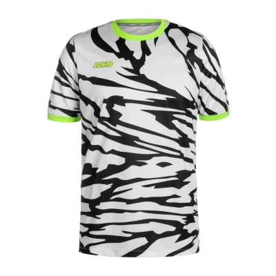 Abbildung von JAKO Sport Tshirt, Herren, Größe: 52/54, Weiß/schwarz/neongrün
