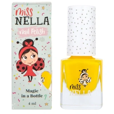Abbildung von Miss Nella SUN KISSED abziehbarer Nagellack speziell für Kinder, Gelb, Peel Off Formel, ungiftig, wasserbasiert und geruchsneutral