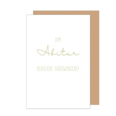 Abbildung von Edition Seidel Premium Glückwunschkarte zum Abitur mit Umschlag. Abiturkarte Grußkarte Billet Karte Abi Feier Prüfung Junge Mädchen (PR130 SW024)