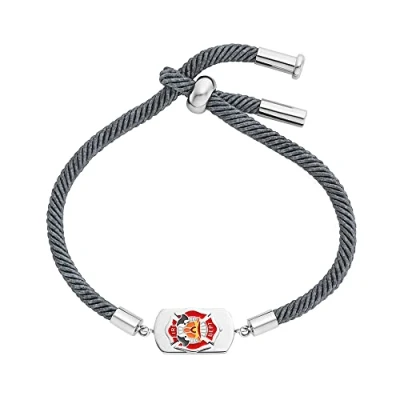 Abbildung von Herzengel Kinderarmband Jungen Edelstahl mit Emaille Feuerwehr