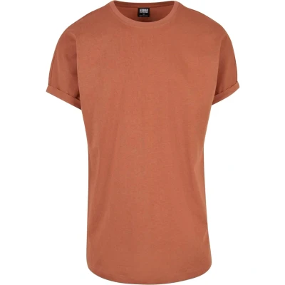 Abbildung von Urban Classics LONG Shaped Turnup Tshirt basic, Herren, Größe: 4XL, Terracotta