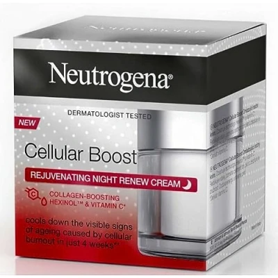Abbildung von Neutrogena Cellular Boost Nachtcreme Mit Vitamin C Und Hexinol Collagen Boosting, 1er Pack (1 x 50 ml)