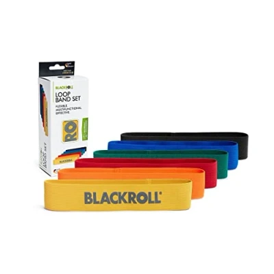 Abbildung von BLACKROLL® Loop Band Set (6er), Fitnessband für funktionales Training, hautfreundliche Trainingsbänder in 6 Stärken, Flexible Widerstandsbänder zu Hause, Büro oder Park, Made Germany