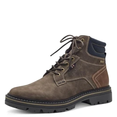 Abbildung von s.Oliver Herren Stiefel zum Schnüren Wasserabweisend Vegan, Braun (Mud), 43 EU