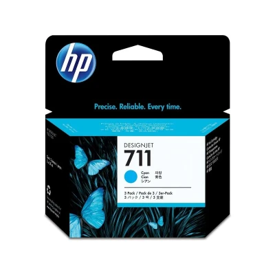 Abbildung von HP 711 (CZ134A) Druckerpatrone 3x Cyan Multipack (Original)