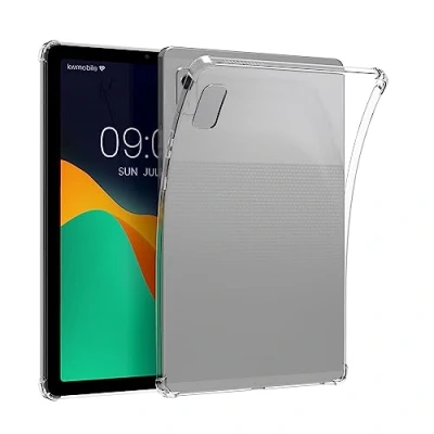 Abbildung von kwmobile Hülle kompatibel mit Lenovo Smart Tab M9 weiches TPU Silikon Case Transparent Tablet Cover Schwarz
