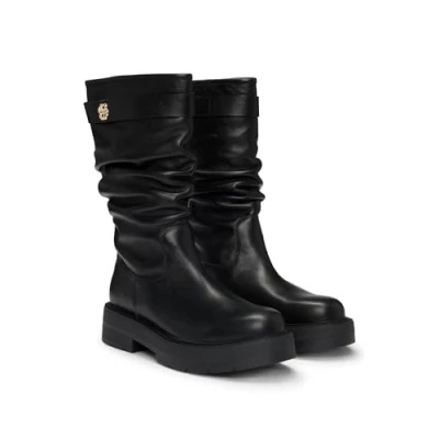 Abbildung von BOSS Rebby Plateaustiefel, Damen, Größe: 38, Black Leder