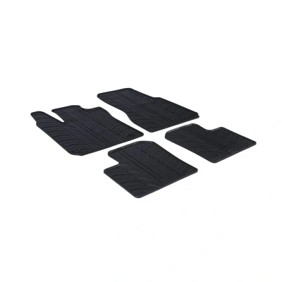 Abbildung von Gledring 0054 Fußmattensatz Gummi vorne und hinten 4 schwarz 750mm 550mm