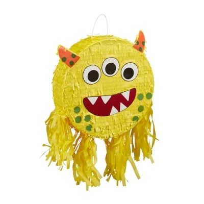 Abbildung von Relaxdays Pinata, lustiges Monster, zum Aufhängen, Kinder, Mädchen &amp; Jungs, Geburtstag, Piñata selbst Befüllen, bunt, 1 Stück