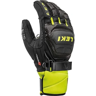Abbildung von LEKI Worldcup Race Coach Flex S GTX Handschuhe, Black Ice Lemon, EU 8
