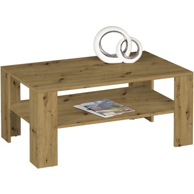 Abbildung von JOKER MINI Couchtisch in San Remo Optik platzsparender Sofatisch mit Ablage für Ihren Wohnbereich 70 x 44 cm (B/H/T)