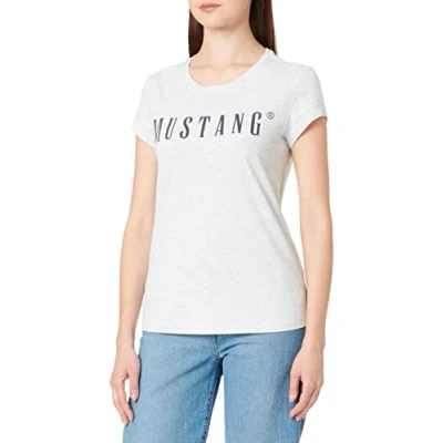 Abbildung von Mustang Tshirt print, Damen, Größe: XS, Grau